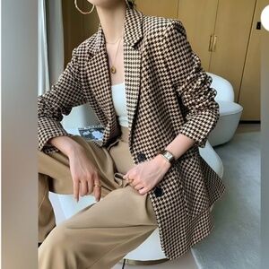 Commense oversized blazer cream tan